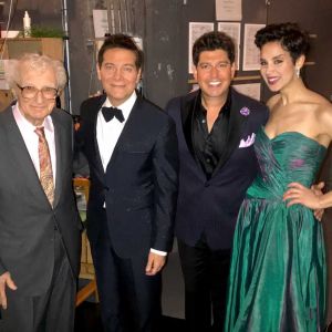 Backstage at Carnegie Hall with Sheldon Harnick, Michael Feinstein and Alexandra Silber
