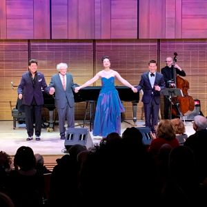Danny Bacher with Sheldon Harnick, Alexandra Silber and Michael Feinstein at Carnegie Hall